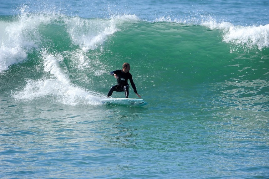Jeff Scardine 5 feet of fury displacement sled surfboard in DEEP Magazine